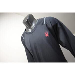 Spyder Proweb Sweat Shirt Black Performance Long Sleeve Athletic Mens Size XL